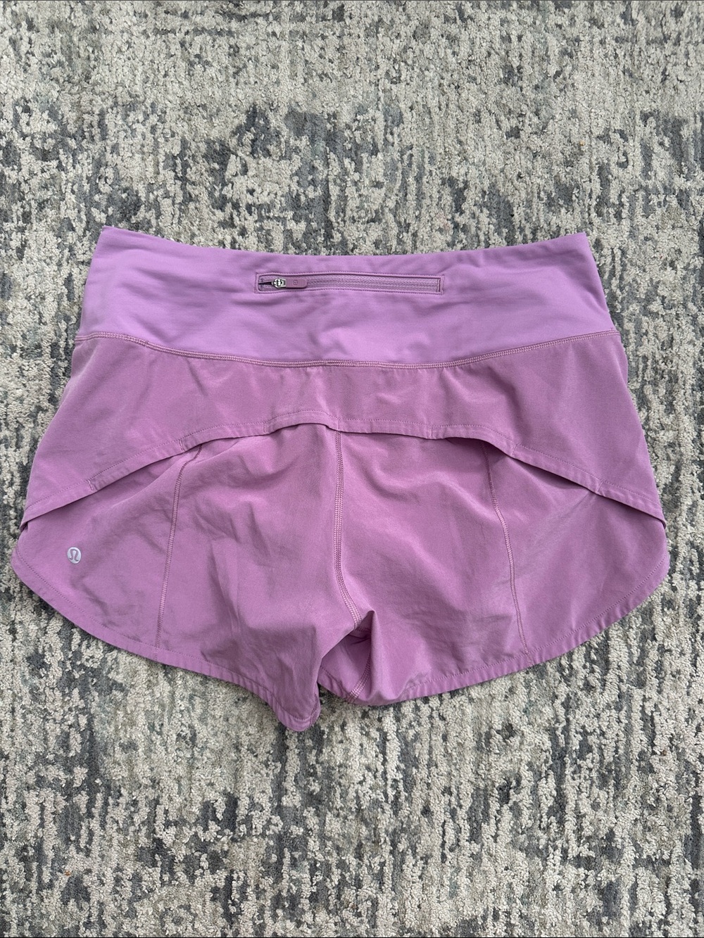 lululemon athletica Lavender-Purple Athletic Shorts with Rear Zip Pocket